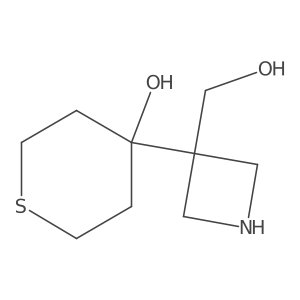 4-[3-(Hydroxymethyl)azetidin-3-yl]thian-4-ol结构式