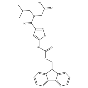 2-{1-[5-({[(9H-fluoren-9-yl)methoxy]carbonyl}amino)-1,2-oxazol-3-yl]-N-(2-methylpropyl)formamido}acetic acid Structure