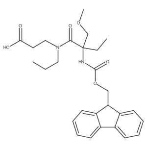 3-[2-({[(9H-fluoren-9-yl)methoxy]carbonyl}amino)-2-(methoxymethyl)-N-propylbutanamido]propanoic acid结构式