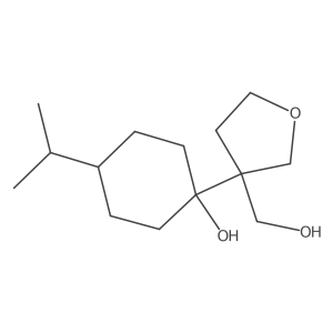 1-[3-(Hydroxymethyl)oxolan-3-yl]-4-(propan-2-yl)cyclohexan-1-ol结构式