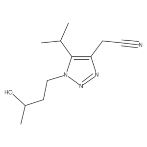 2-[1-(3-hydroxybutyl)-5-(propan-2-yl)-1H-1,2,3-triazol-4-yl]acetonitrile Structure