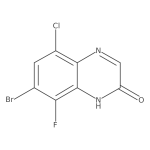 7-Bromo-5-chloro-8-fluoroquinoxalin-2(1H)-one结构式