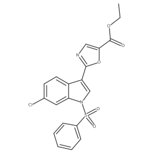 2-[6-Chloro-1-(phenylsulfonyl)-1h-indol-3-yl]-5-oxazolecarboxylic acid ethyl ester Structure