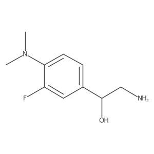 (1R)-2-amino-1-[4-(dimethylamino)-3-fluorophenyl]ethan-1-ol结构式