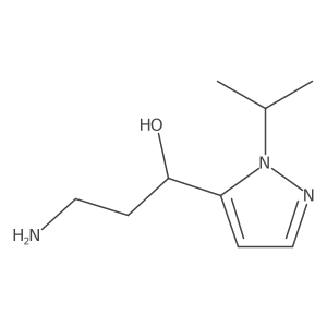 (1S)-3-amino-1-[1-(propan-2-yl)-1H-pyrazol-5-yl]propan-1-ol结构式