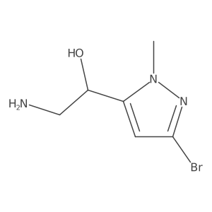 (1R)-2-amino-1-(3-bromo-1-methyl-1H-pyrazol-5-yl)ethan-1-ol Structure