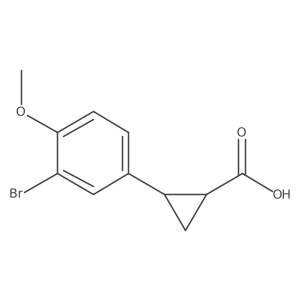 rac-(1R,2R)-2-(3-bromo-4-methoxyphenyl)cyclopropane-1-carboxylic acid结构式