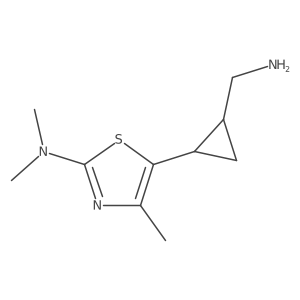 rac-5-[(1R,2R)-2-(aminomethyl)cyclopropyl]-N,N,4-trimethyl-1,3-thiazol-2-amine Structure