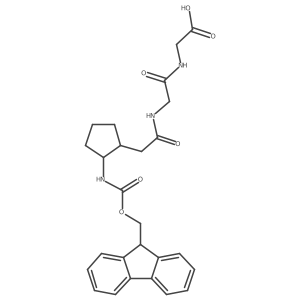 rac-2-(2-{2-[(1R,2S)-2-({[(9H-fluoren-9-yl)methoxy]carbonyl}amino)cyclopentyl]acetamido}acetamido)acetic acid结构式