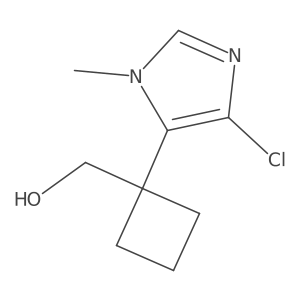 [1-(4-chloro-1-methyl-1H-imidazol-5-yl)cyclobutyl]methanol结构式
