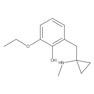 2-Ethoxy-6-{[1-(methylamino)cyclopropyl]methyl}phenol Structure