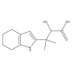 2-hydroxy-3-methyl-3-(4,5,6,7-tetrahydro-1H-indol-2-yl)butanoic acid结构式
