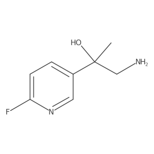 1-Amino-2-(6-fluoropyridin-3-yl)propan-2-ol结构式
