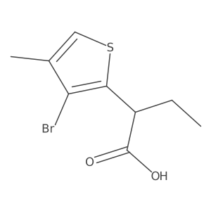 2-(3-Bromo-4-methylthiophen-2-yl)butanoic acid Structure
