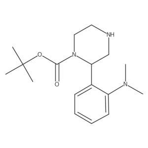 Tert-butyl 2-[2-(dimethylamino)phenyl]piperazine-1-carboxylate结构式