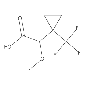 2-Methoxy-2-[1-(trifluoromethyl)cyclopropyl]acetic acid Structure