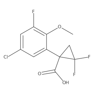 1-(5-Chloro-3-fluoro-2-methoxyphenyl)-2,2-difluorocyclopropane-1-carboxylic acid结构式