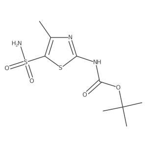 tert-butyl N-(4-methyl-5-sulfamoyl-1,3-thiazol-2-yl)carbamate结构式