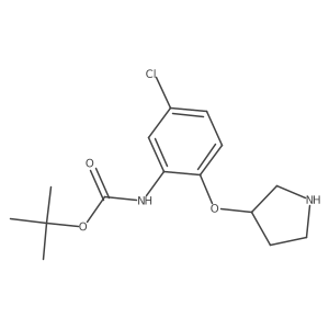 tert-butyl N-[5-chloro-2-(pyrrolidin-3-yloxy)phenyl]carbamate Structure