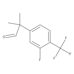 2-[3-Fluoro-4-(trifluoromethyl)phenyl]-2-methylpropanal结构式