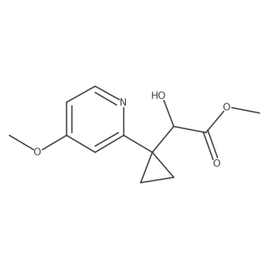 Methyl 2-hydroxy-2-[1-(4-methoxypyridin-2-yl)cyclopropyl]acetate结构式