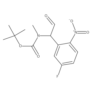 tert-butyl N-[1-(5-fluoro-2-nitrophenyl)-2-oxoethyl]-N-methylcarbamate结构式