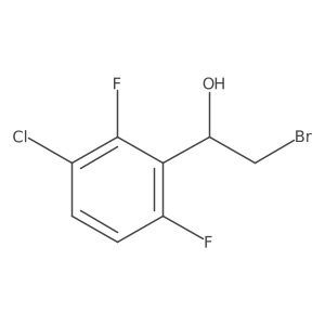 2-Bromo-1-(3-chloro-2,6-difluorophenyl)ethan-1-ol结构式