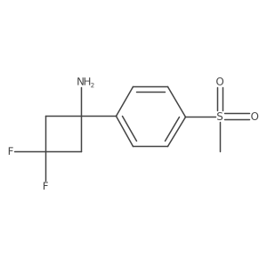 3,3-Difluoro-1-(4-methanesulfonylphenyl)cyclobutan-1-amine Structure