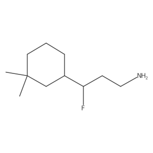 3-(3,3-Dimethylcyclohexyl)-3-fluoropropan-1-amine结构式
