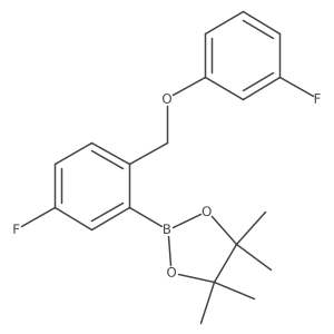 2-[5-Fluoro-2-[(3-fluorophenoxy)methyl]phenyl]-4,4,5,5-tetramethyl-1,3,2-dioxaborolane Structure
