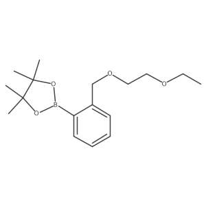 2-[2-(2-Ethoxyethoxymethyl)phenyl]-4,4,5,5-tetramethyl-1,3,2-dioxaborolane结构式