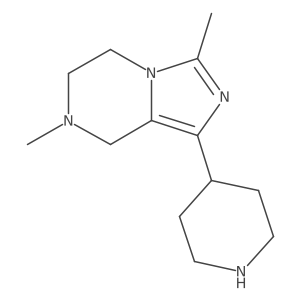 4-{3,7-dimethyl-5H,6H,7H,8H-imidazo[1,5-a]pyrazin-1-yl}piperidine结构式