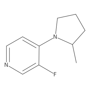3-Fluoro-4-(2-methylpyrrolidin-1-yl)pyridine结构式