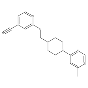 2-[[1-(6-Methylpyrimidin-4-yl)piperidin-4-yl]methoxy]pyridine-4-carbonitrile结构式