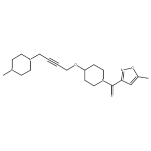 1-Methyl-4-(4-{[1-(5-methyl-1,2-oxazole-3-carbonyl)piperidin-4-yl]oxy}but-2-yn-1-yl)piperazine Structure
