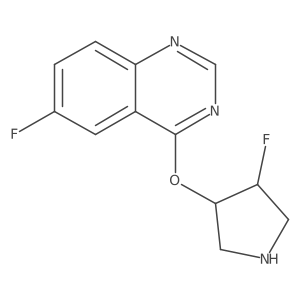 6-Fluoro-4-[(4-fluoropyrrolidin-3-yl)oxy]quinazoline结构式