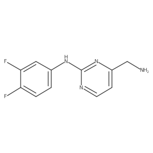 4-(aminomethyl)-N-(3,4-difluorophenyl)pyrimidin-2-amine结构式