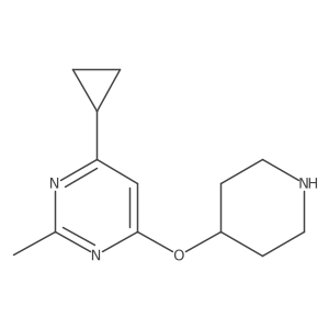 4-Cyclopropyl-2-methyl-6-(piperidin-4-yloxy)pyrimidine Structure
