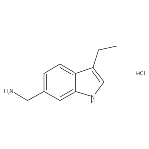 (3-Ethyl-1H-indol-6-yl)methanamine;hydrochloride结构式