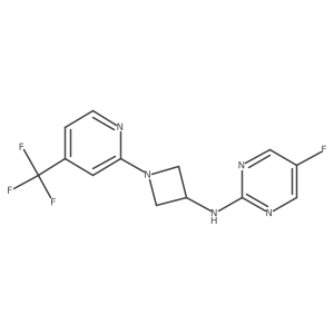 5-fluoro-N-{1-[4-(trifluoromethyl)pyridin-2-yl]azetidin-3-yl}pyrimidin-2-amine Structure