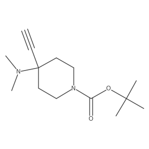 Tert-butyl 4-(dimethylamino)-4-ethynylpiperidine-1-carboxylate结构式