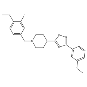 1-[(3-Fluoro-4-methoxyphenyl)methyl]-4-[3-(3-methoxyphenyl)-1,2,4-oxadiazol-5-yl]piperidine结构式