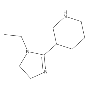 3-(1-ethyl-4,5-dihydro-1H-imidazol-2-yl)piperidine结构式