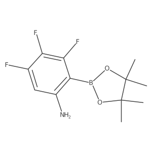 3,4,5-Trifluoro-2-(4,4,5,5-tetramethyl-1,3,2-dioxaborolan-2-yl)aniline结构式
