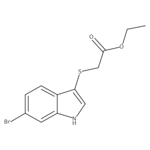 Ethyl 2-((6-bromo-1H-indol-3-yl)thio)acetate结构式