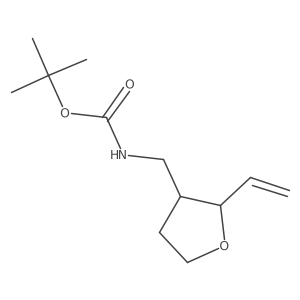 rac-tert-butyl N-{[(2R,3R)-2-ethenyloxolan-3-yl]methyl}carbamate结构式