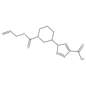 1-{1-[(prop-2-en-1-yloxy)carbonyl]piperidin-3-yl}-1H-1,2,3-triazole-4-carboxylic acid Structure