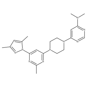 6-{4-[6-(3,5-dimethyl-1H-pyrazol-1-yl)-2-methylpyrimidin-4-yl]piperazin-1-yl}-N,N-dimethylpyrimidin-4-amine Structure