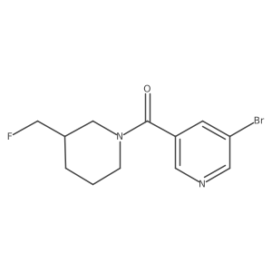 3-Bromo-5-[3-(fluoromethyl)piperidine-1-carbonyl]pyridine Structure