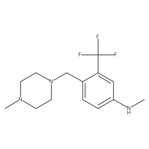 N-Methyl-4-((4-methylpiperazin-1-yl)methyl)-3-(trifluoromethyl)aniline结构式